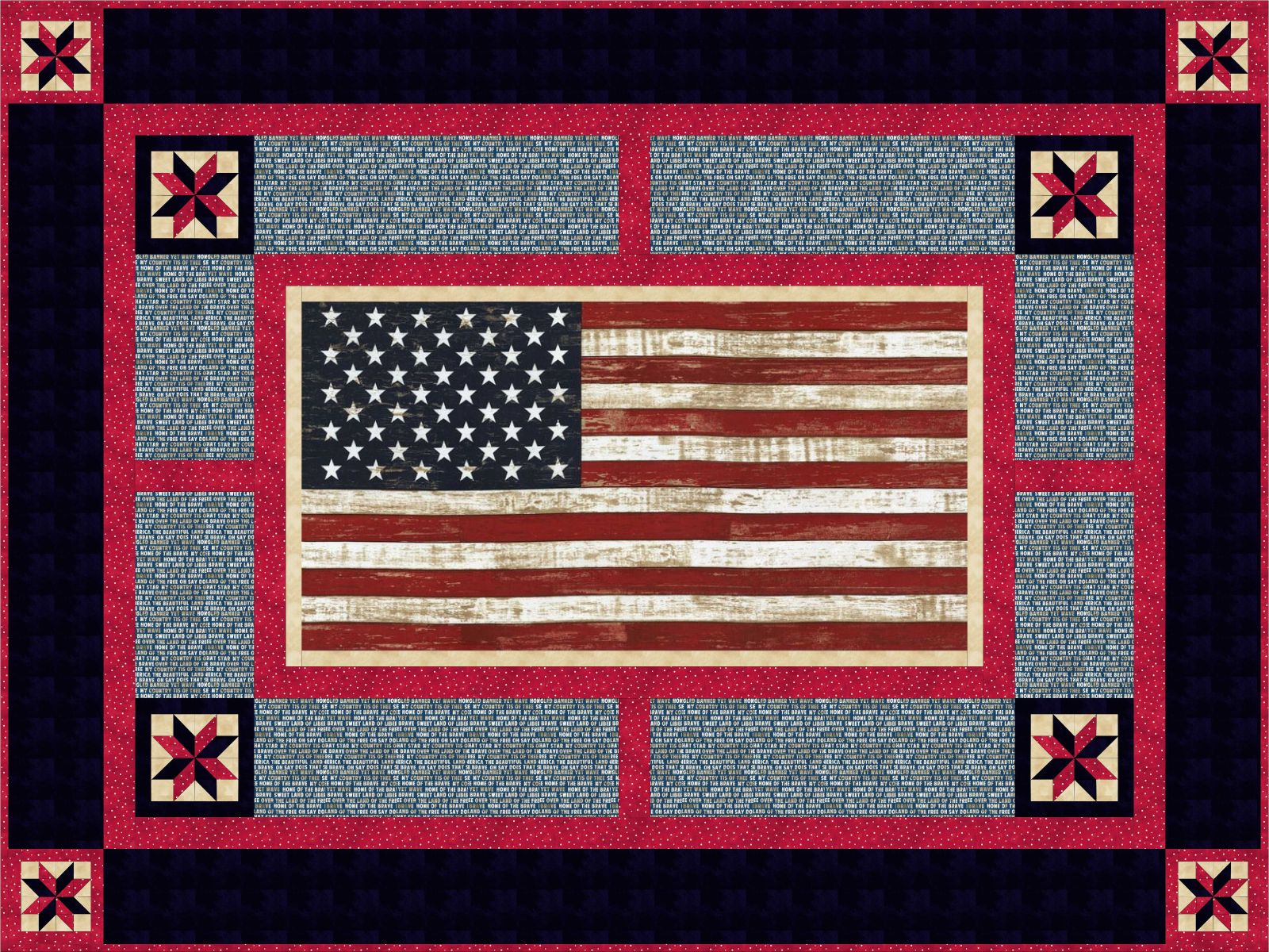 “American Pride” Free Quilts of Valor Pattern designed by Debbie Chambers from the Quilts of Valor Foundation
